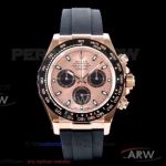 AR Factory 904L Rolex Cosmograph Daytona 40mm CAL.4130 Watches -Rose Gold Case,Pink And Black Dial
